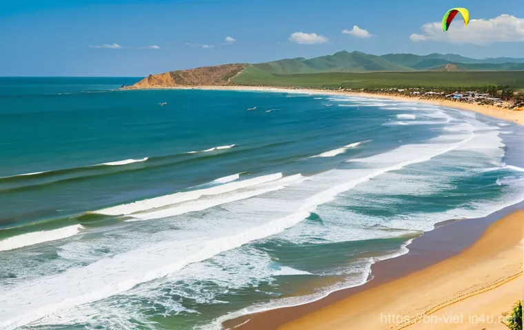 베트남에서 서핑 가능한 해변 - **Prompt 2: Dynamic Advanced Surfing at Non Nuoc Point**
    "An exhilarating, high-energy scene sho...