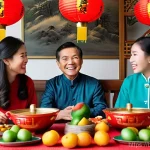 Home 18 베트남 공휴일 목록 - **Prompt for Tet Nguyen Dan:**
"A joyous Vietnamese family celebrating Tet Nguyen Dan (Lunar New...